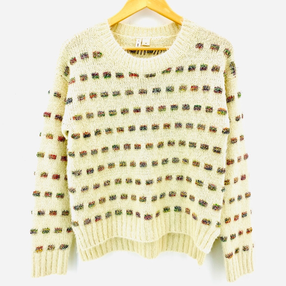 ANTHRO MOTH TINSEL SWEATER WOMEN’S SIZE MEDIUM